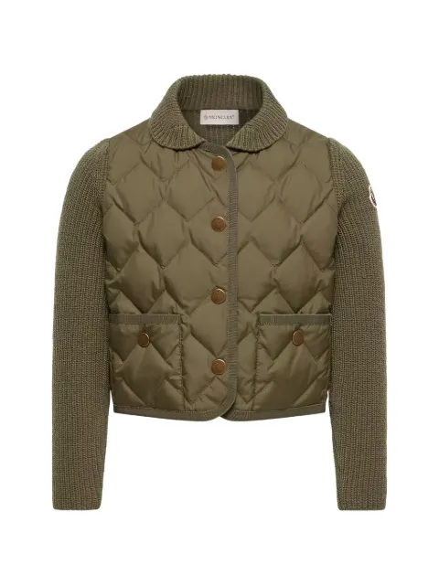 Moncler Enfant quilted panel cardigan