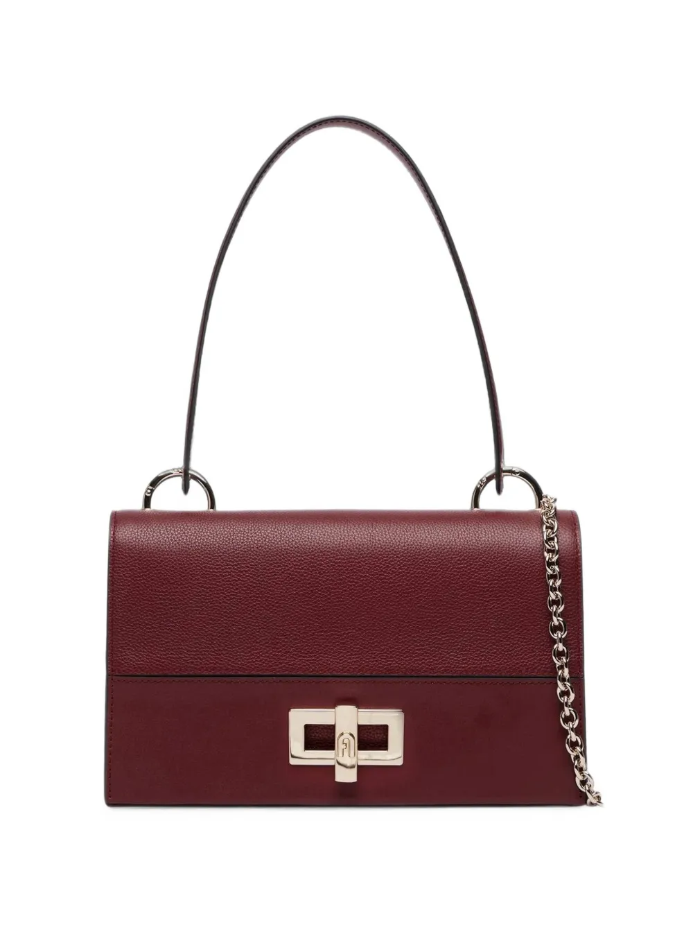 Furla grained-leather twist-lock shoulder bag