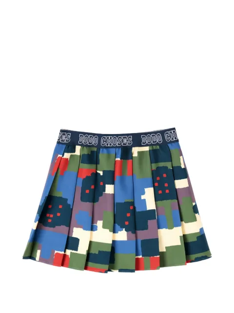 Bobo Choses Paint Forest abstract-print pleated skirt