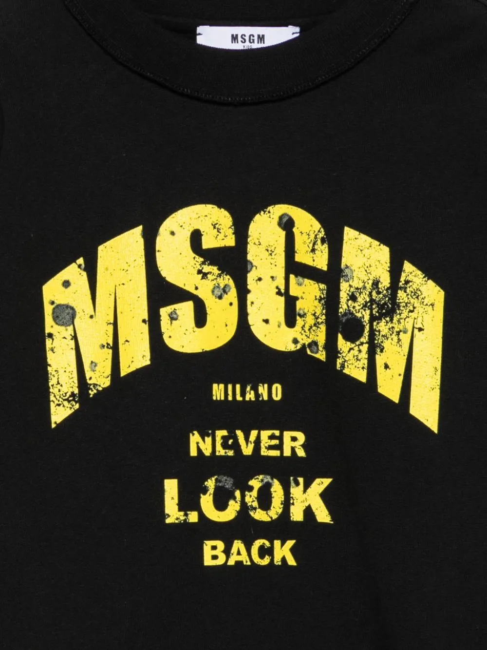 MSGM Kids Trui met logoprint Zwart