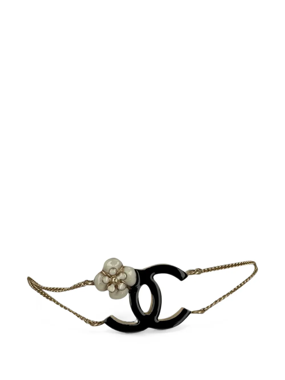 CHANEL Pre-Owned 2020s CC Camelia double-strand bracelet - Oro