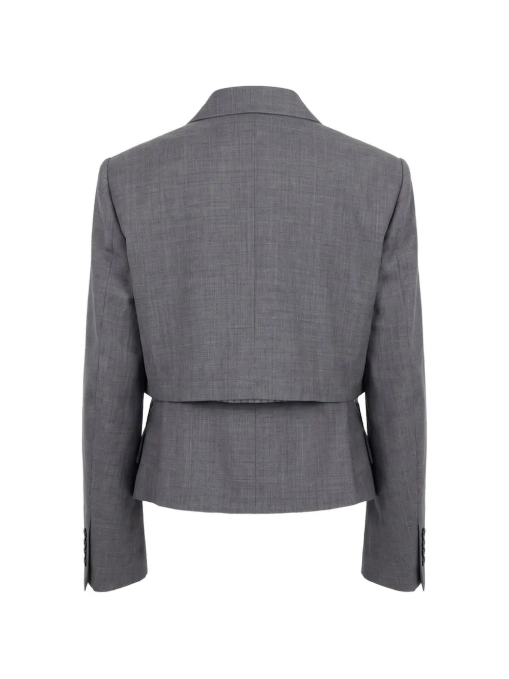 sacai layered double-breasted blazer Grijs