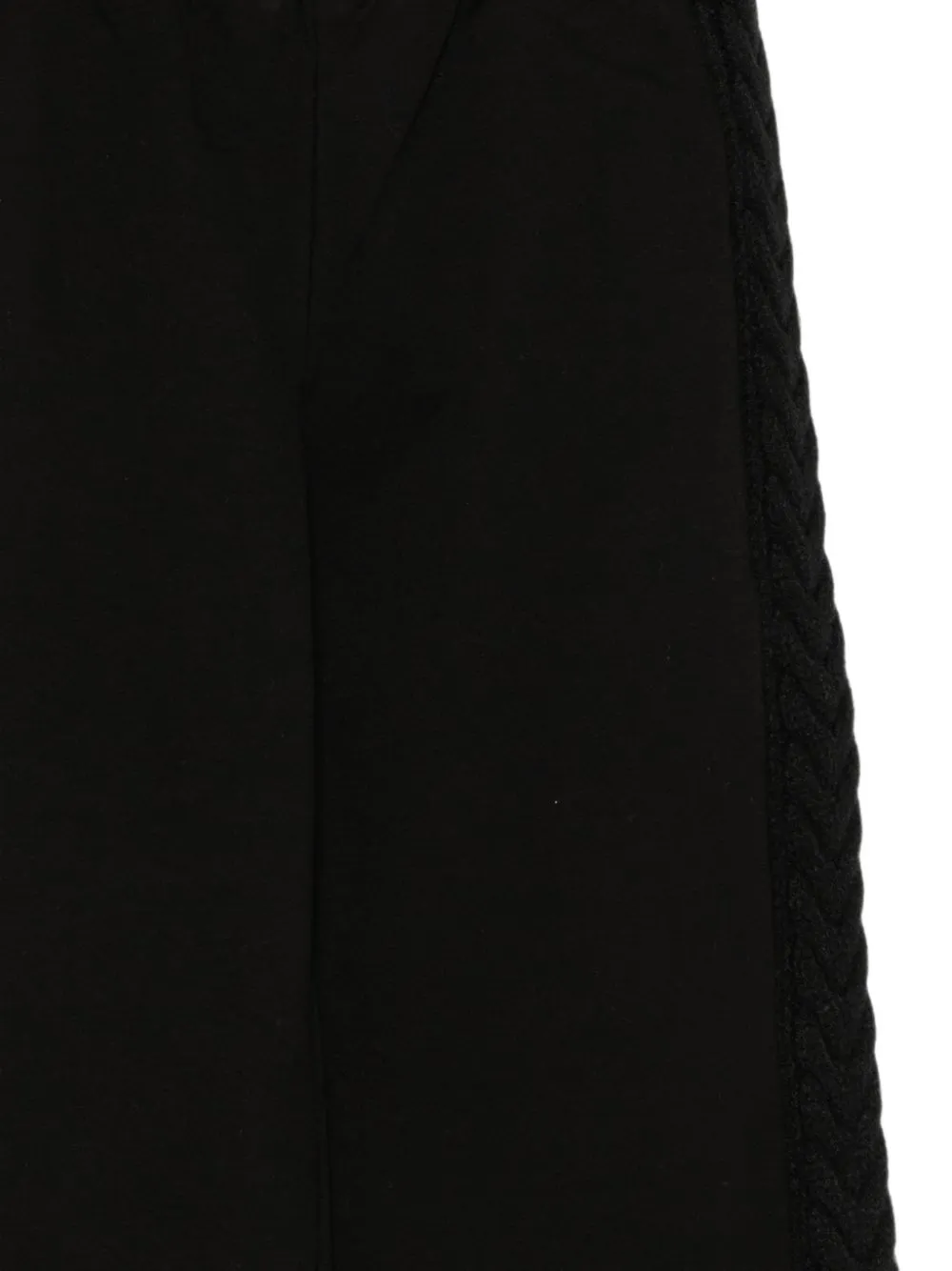 TWINSET Kids Kabelgebreide broek met zijstreep Zwart