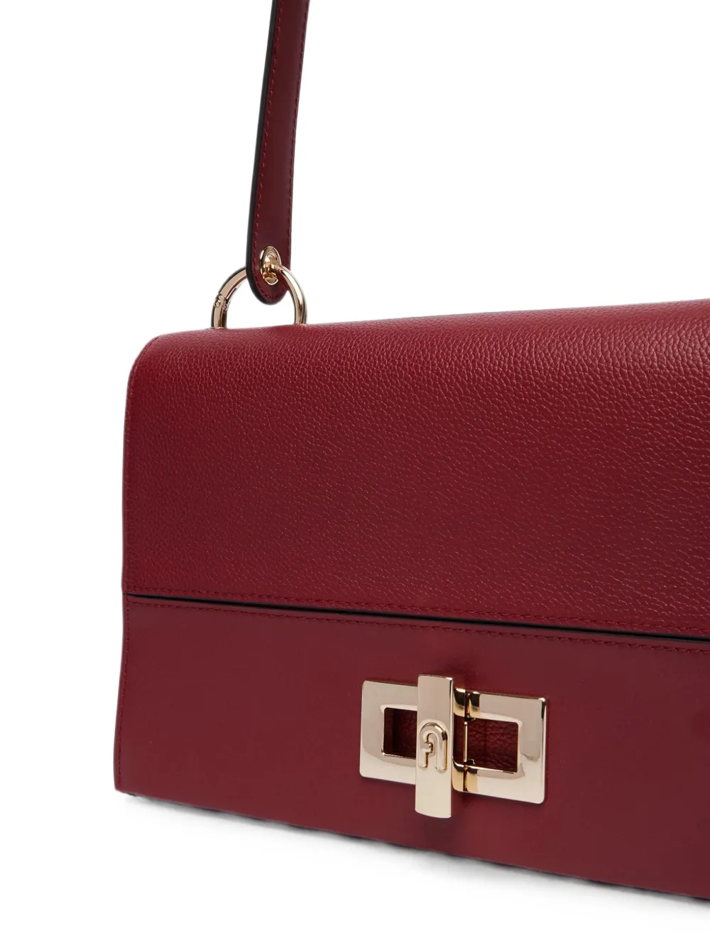 Furla Shopper van bewerkt leer Rood