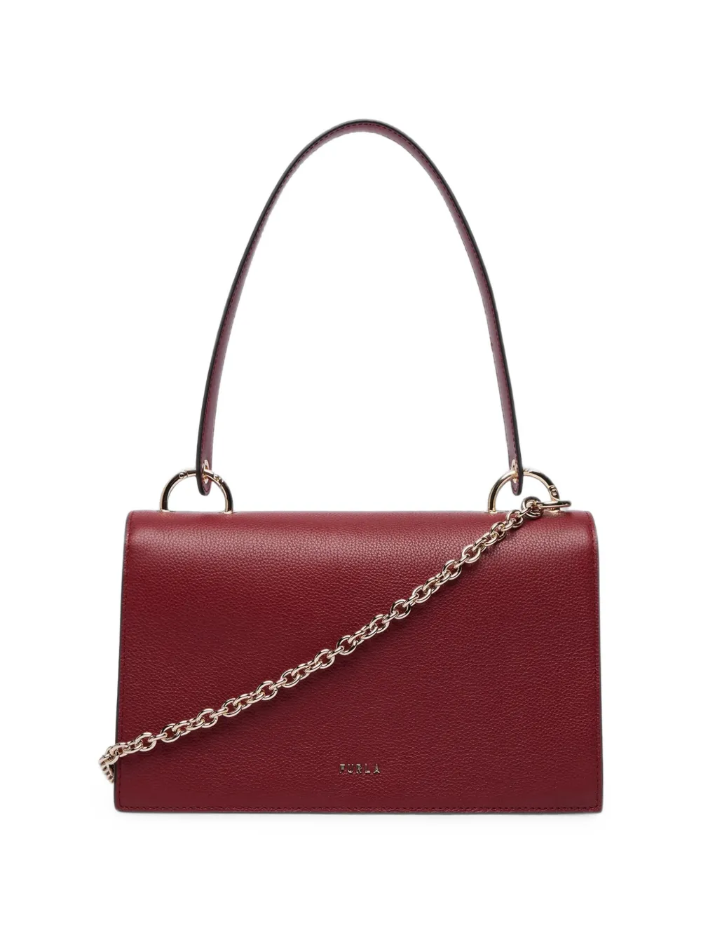 Furla Shopper van bewerkt leer Rood