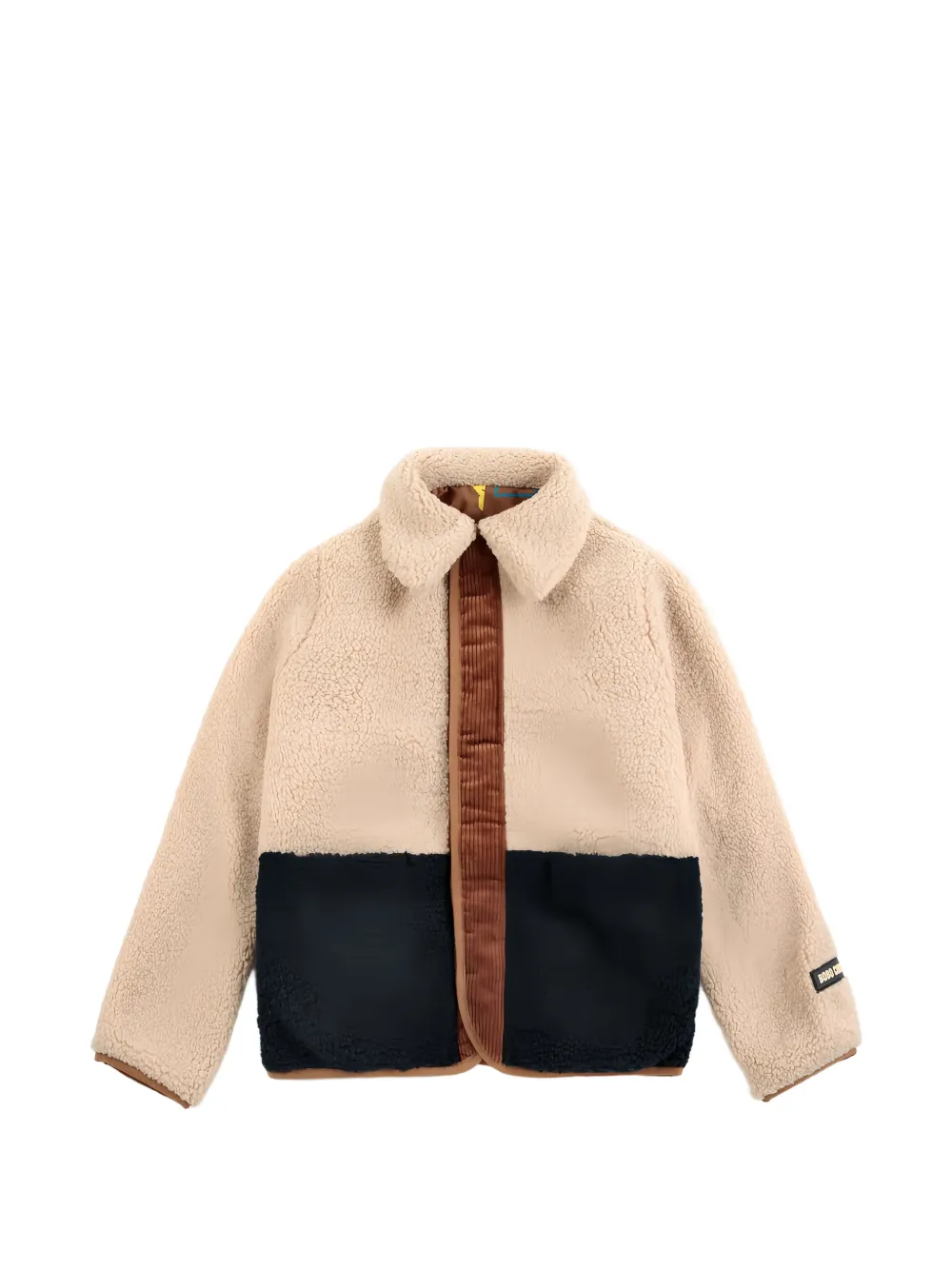 Bobo Choses Pixel Abduction reversible fleece-texture jacket - Marron Bobo Choses Pixel Abduction reversible fleece-texture jacket - Marron