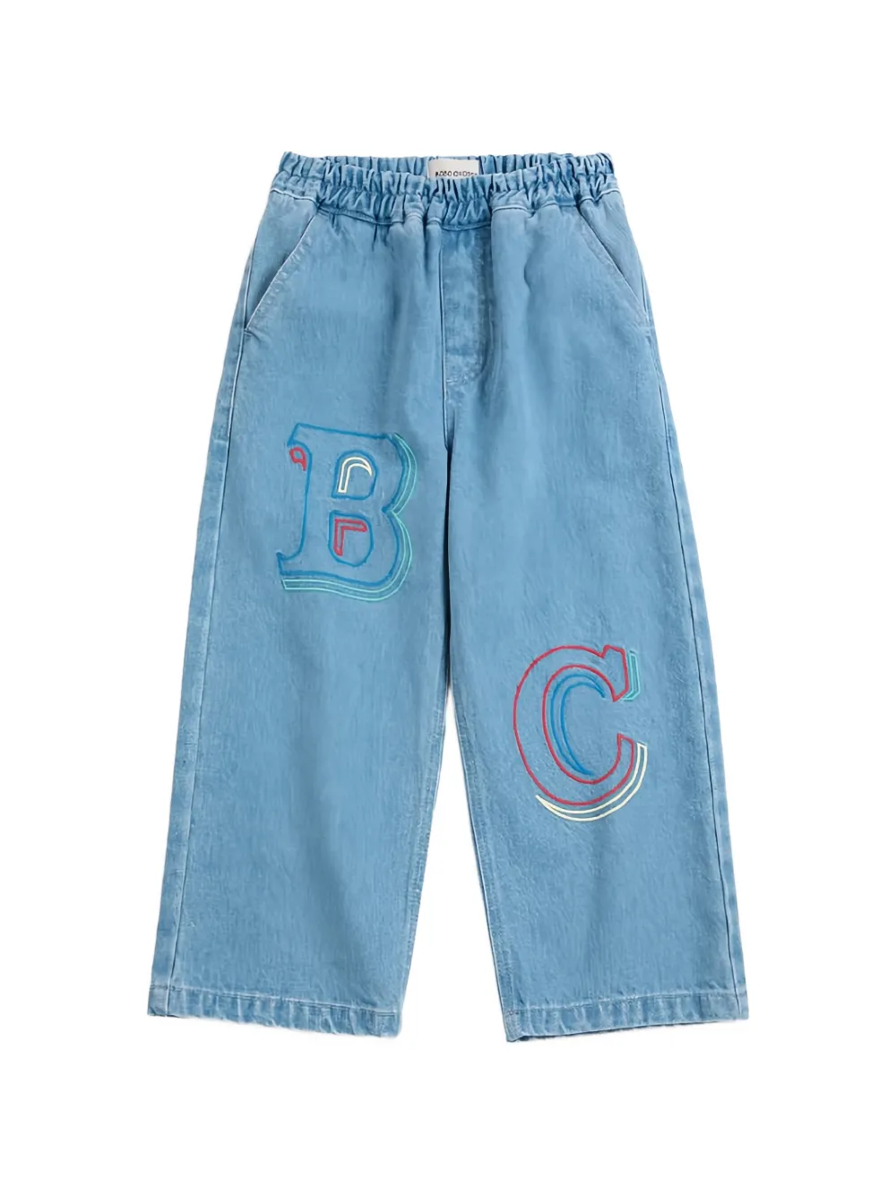 Bobo Choses logo-embroidered jeans - Bleu Bobo Choses logo-embroidered jeans - Bleu
