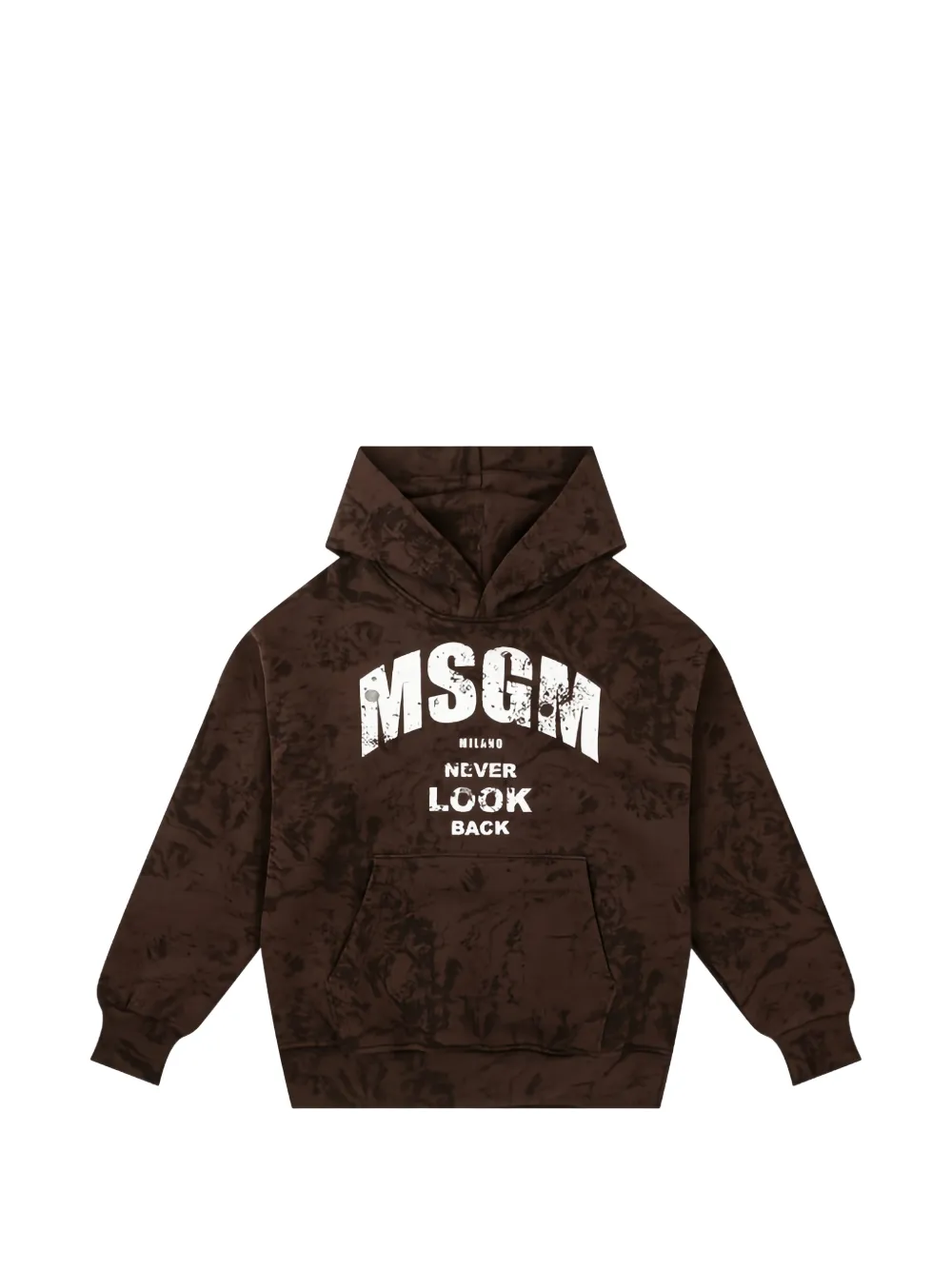 MSGM Kids Felpa con stampa - Marrone
