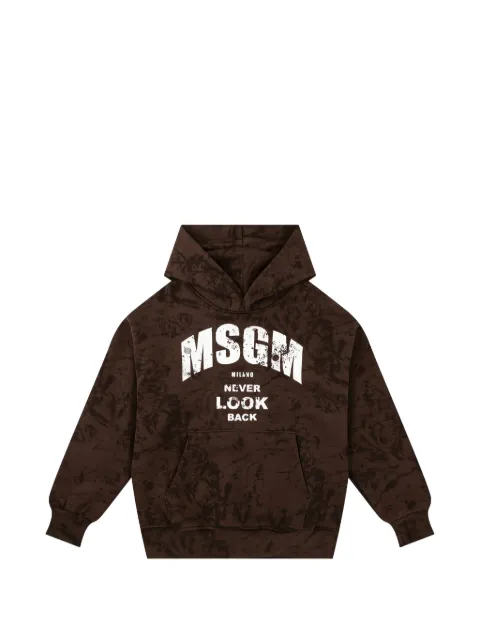 MSGM Kids Hoodie mit Marmor-Effekt