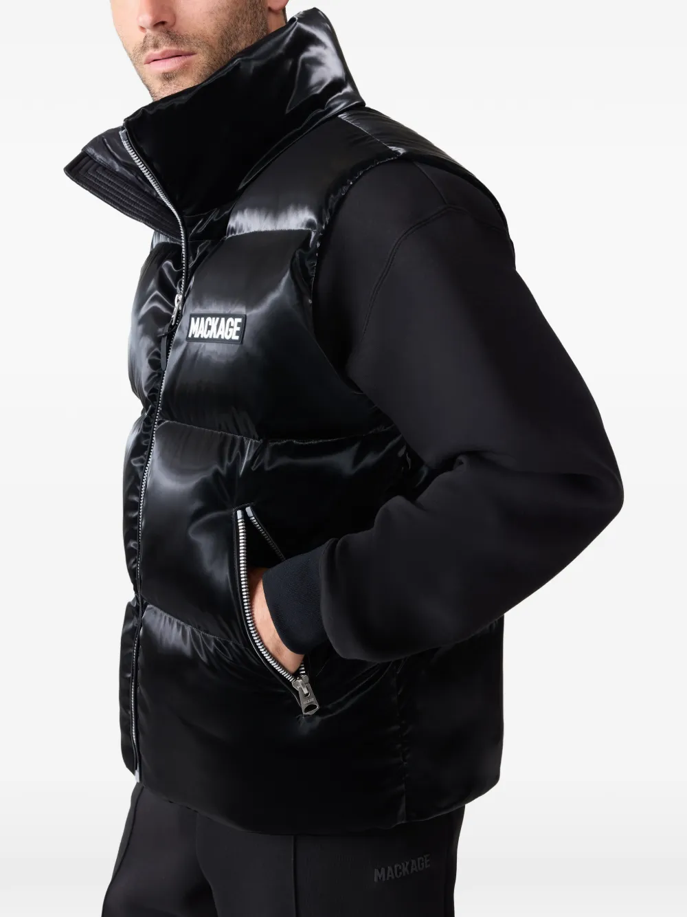 Mackage Kane-Glo gewatteerde bodywarmer met rits Zwart