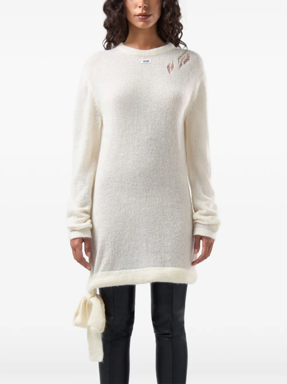 GCDS Webnet gebreide mini-jurk Beige