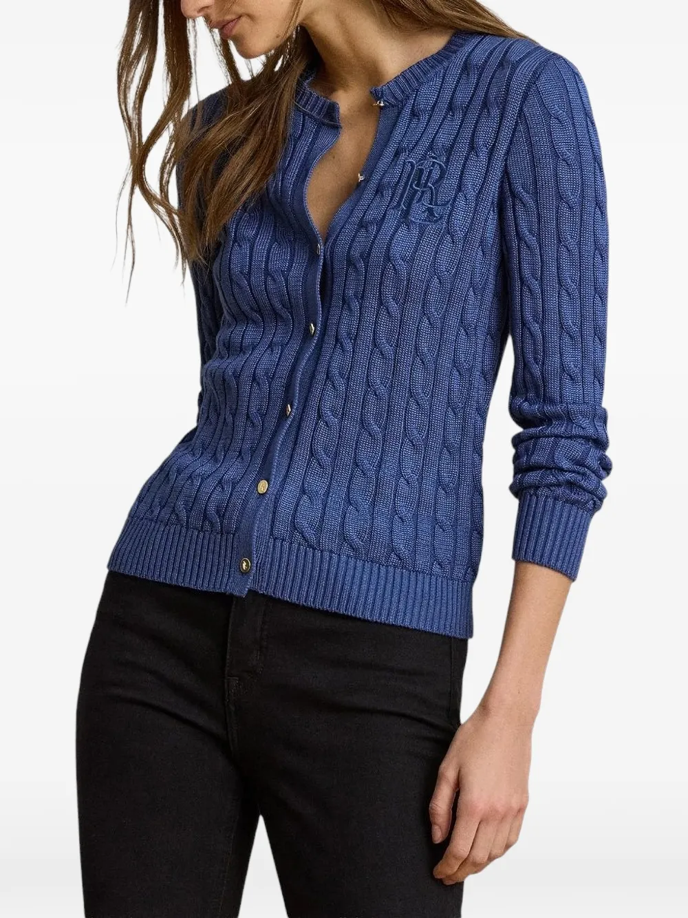 Lauren Ralph Lauren Vest met geborduurd logo Blauw
