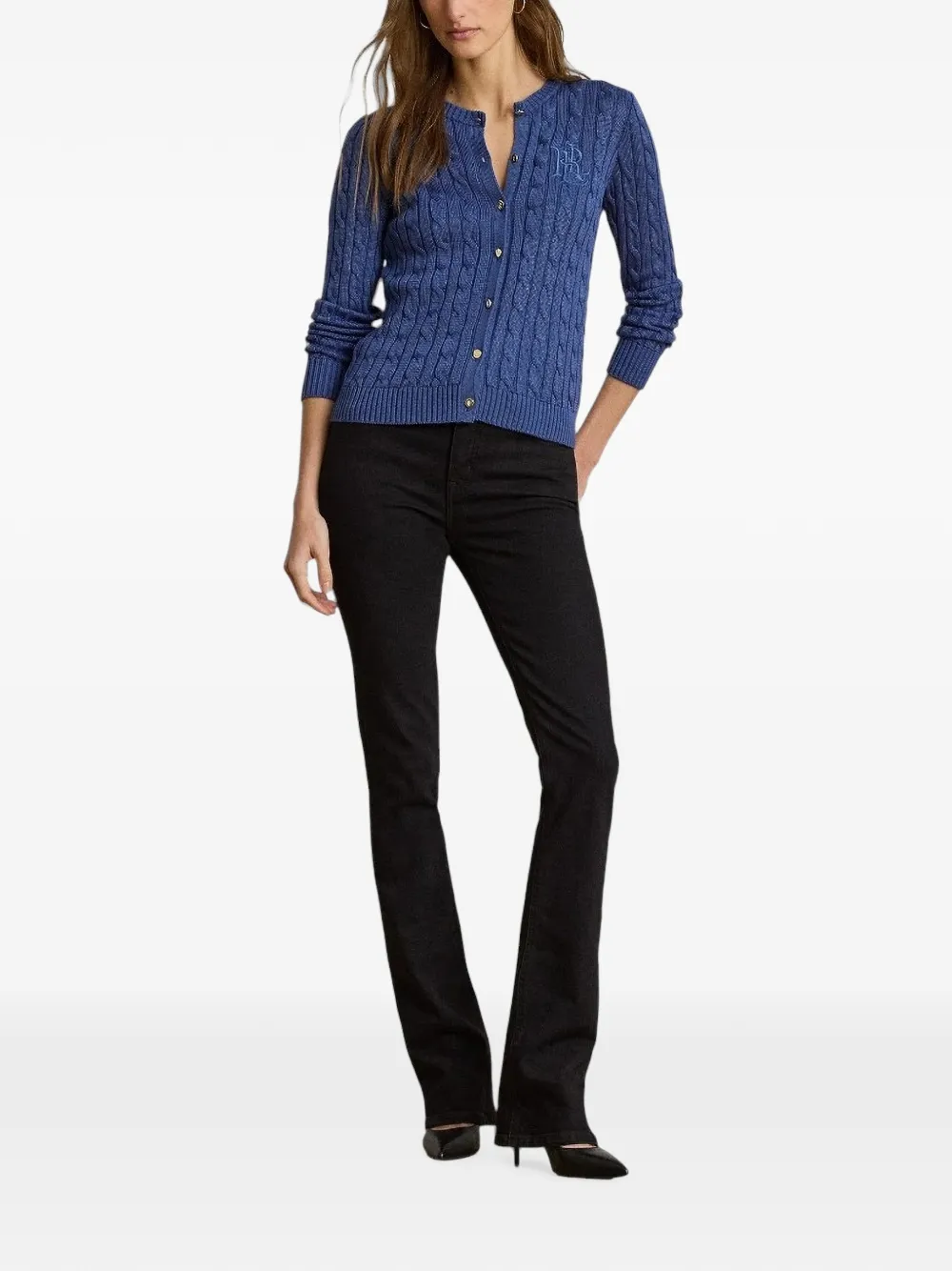 Lauren Ralph Lauren Vest met geborduurd logo Blauw
