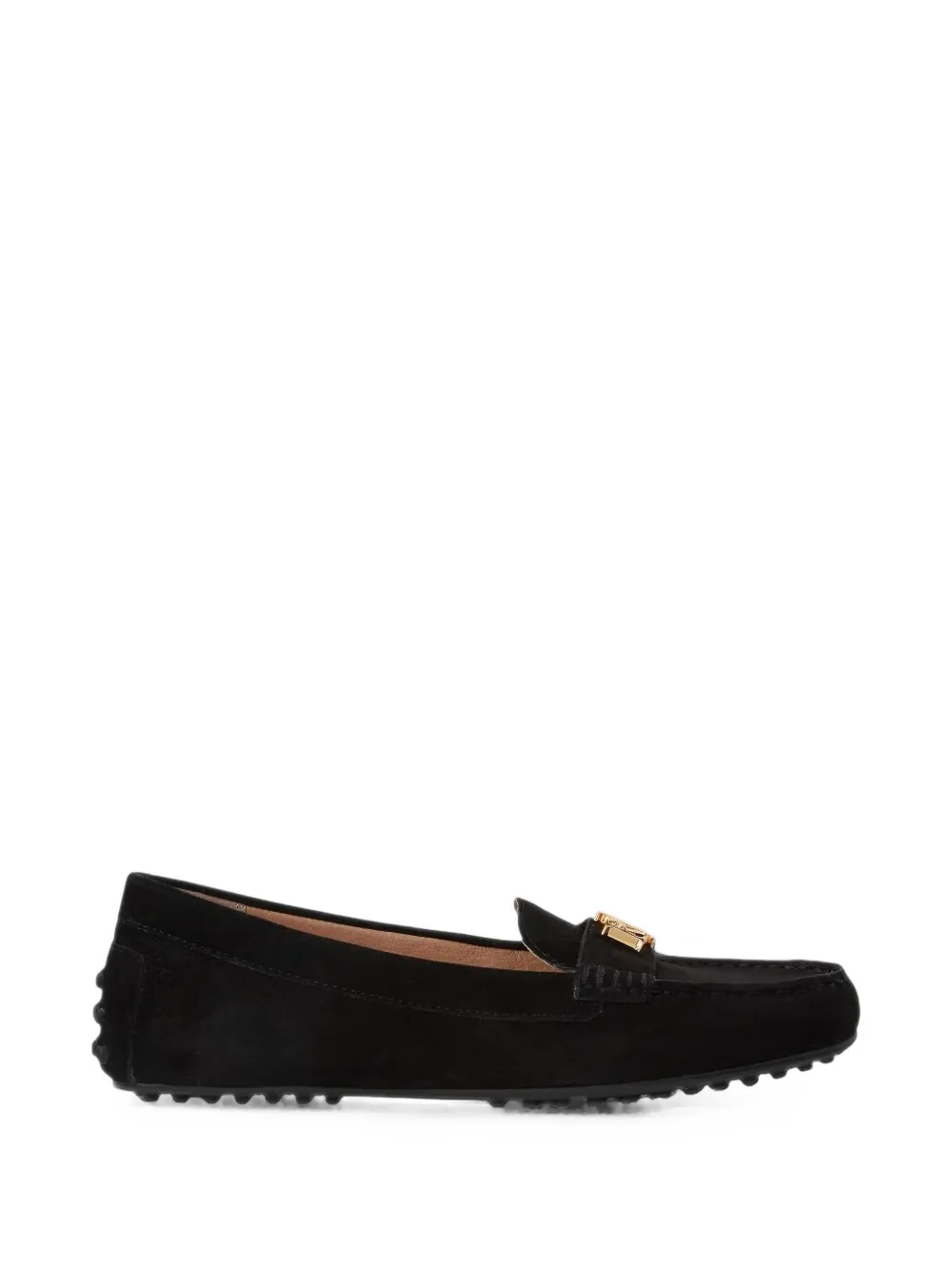 Lauren Ralph Lauren Barnsbury logo-plaque suede loafers - Noir Lauren Ralph Lauren Barnsbury logo-plaque suede loafers - Noir