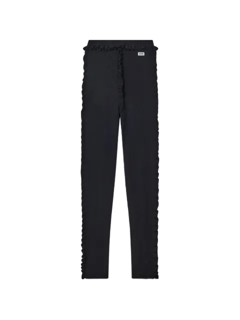 GCDS Medusa ruffle-trim knitted leggings