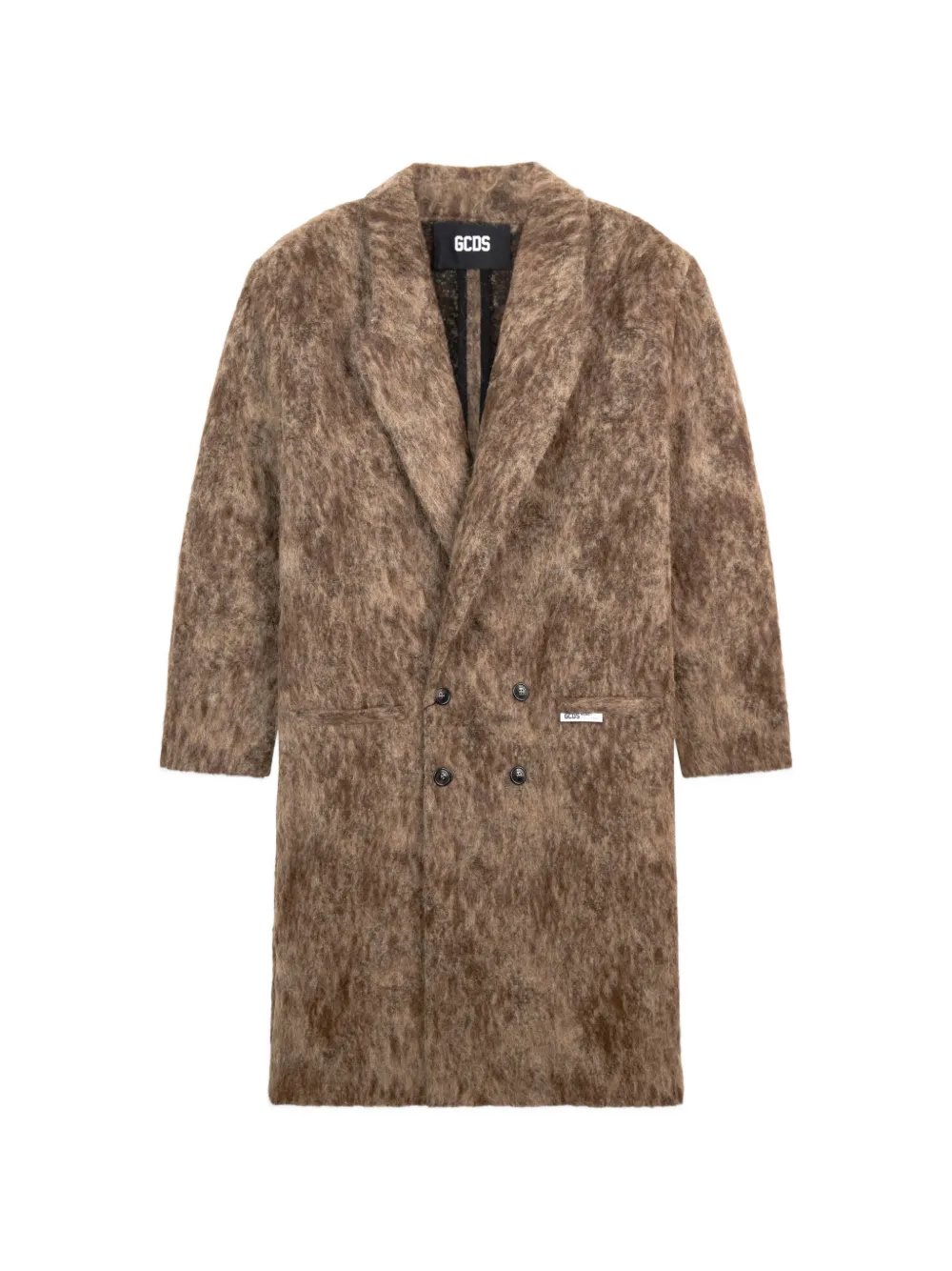 GCDS Giuly double-breasted coat - Toni neutri