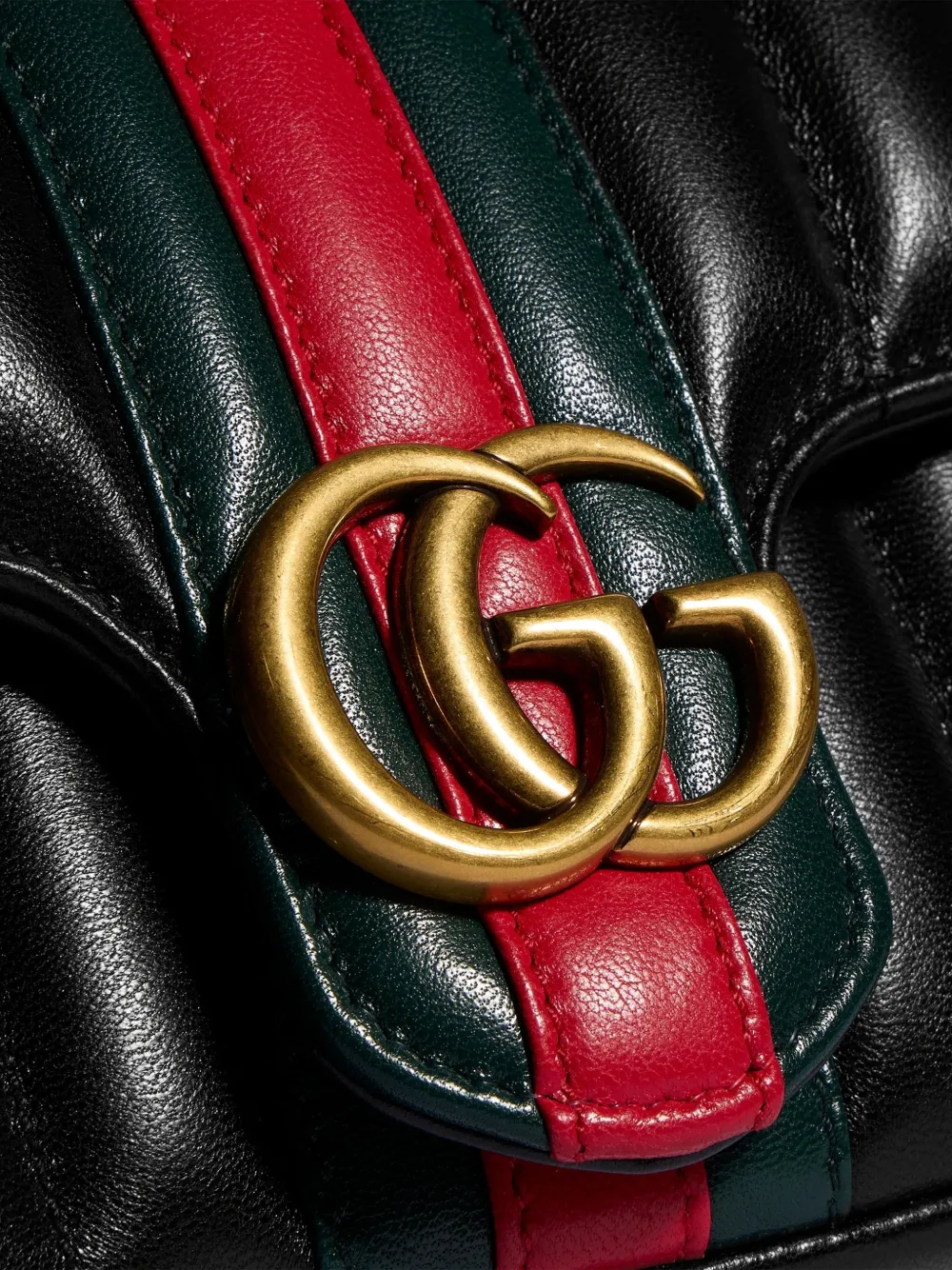 Gucci Jetset GG Marmont gewatteerde leren clutch Zwart