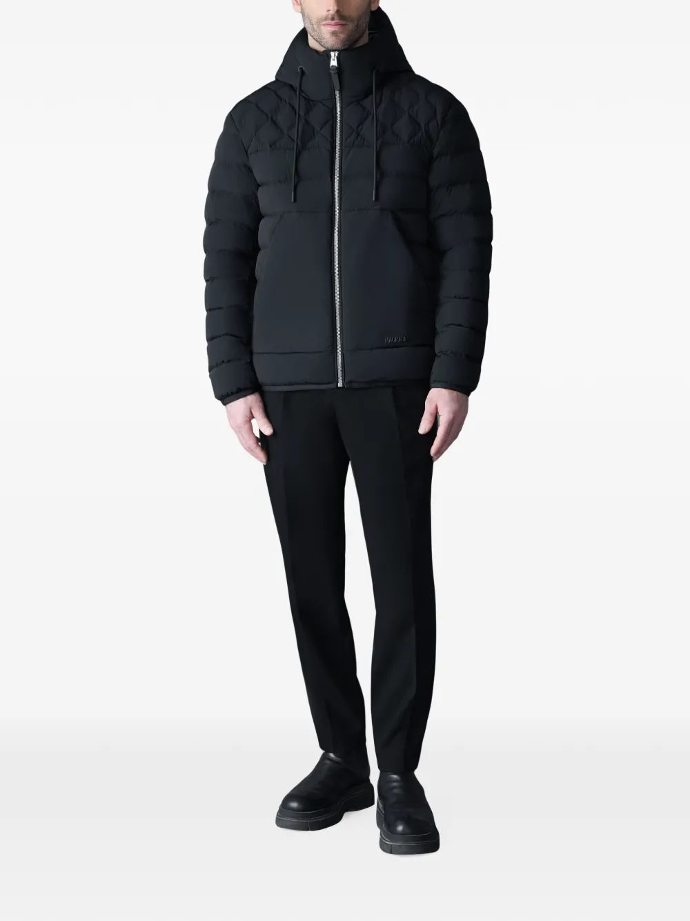 Mackage Bergen gewatteerd jack met capuchon Zwart
