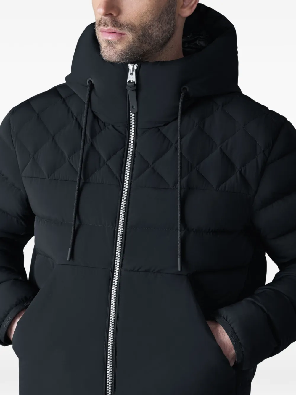 Mackage Bergen gewatteerd jack met capuchon Zwart