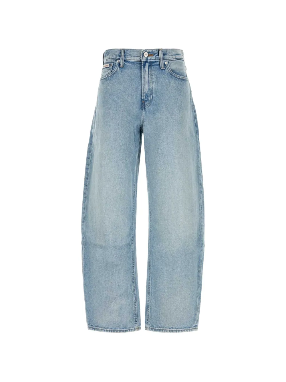 Calvin Klein Relaxed Barrel faded-effect wide-leg jeans - Blu