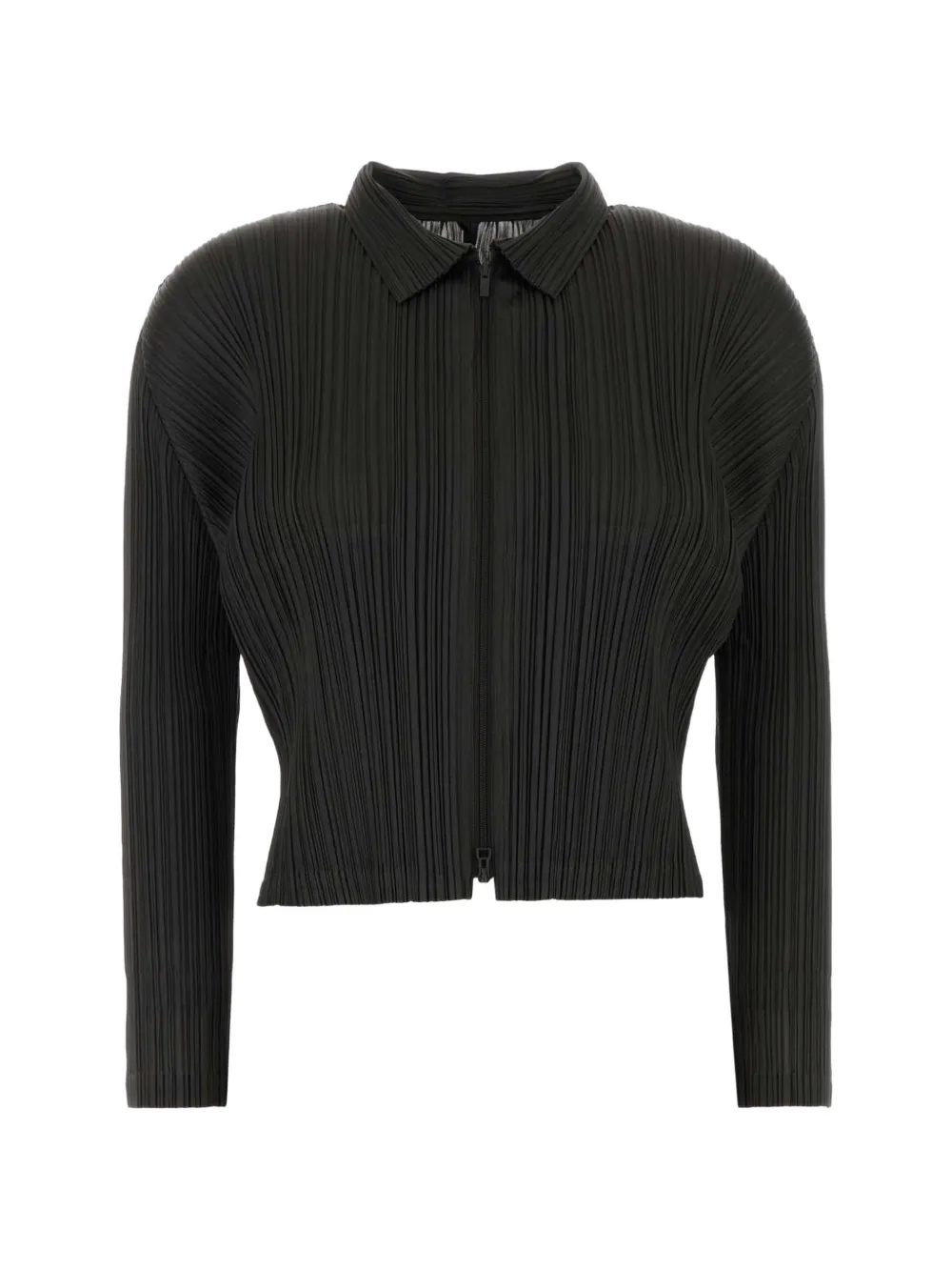 Pleats Please Issey Miyake pleated zip-up jacket