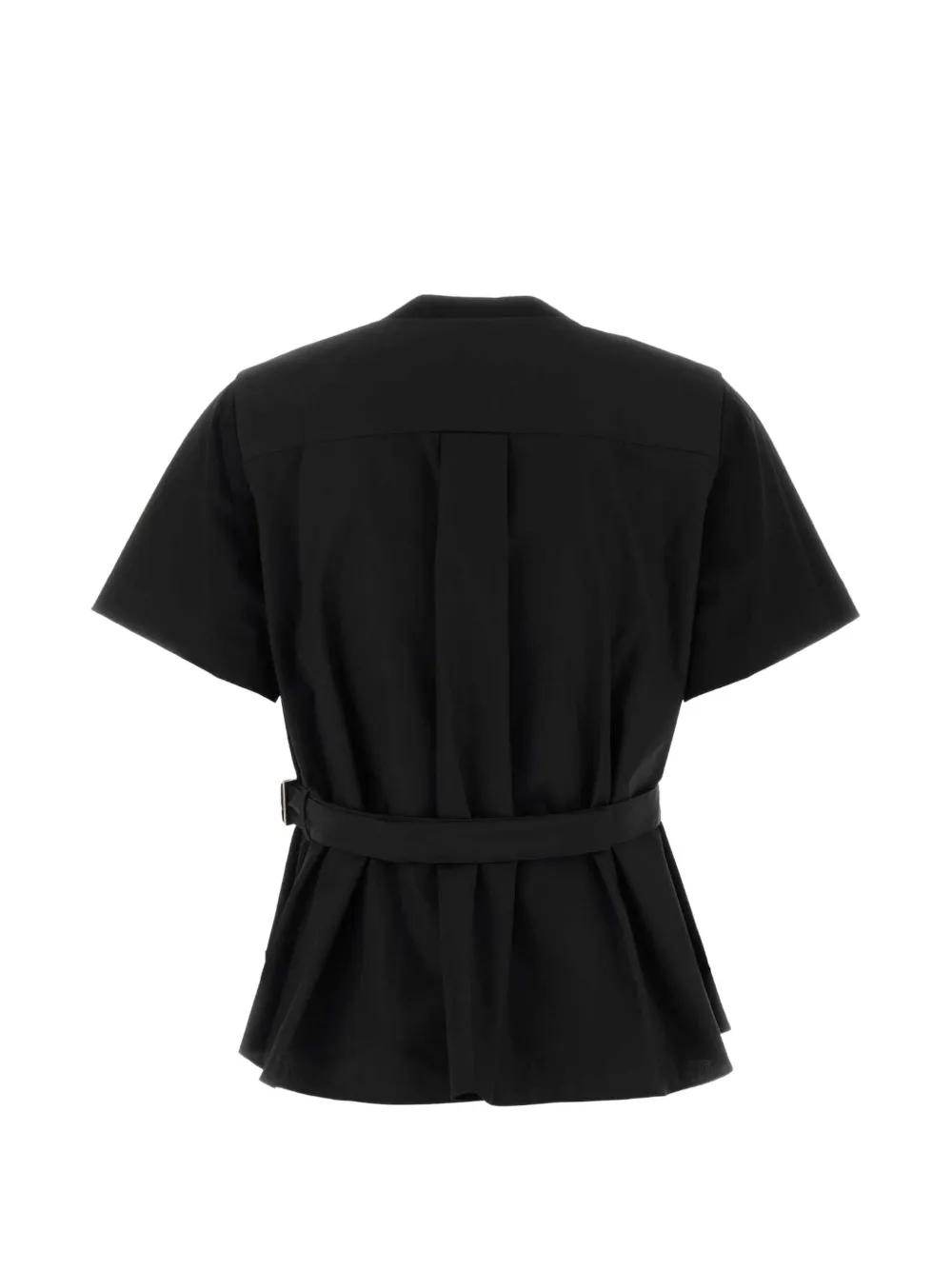 sacai Gelaagd T-shirt met ceintuur Zwart