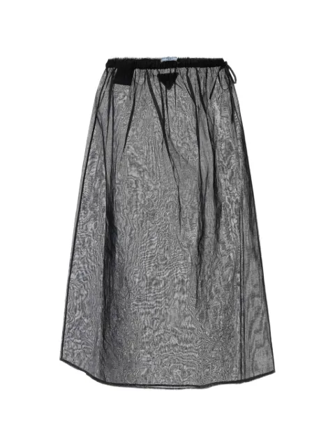Prada cotton-organdy midi-skirt