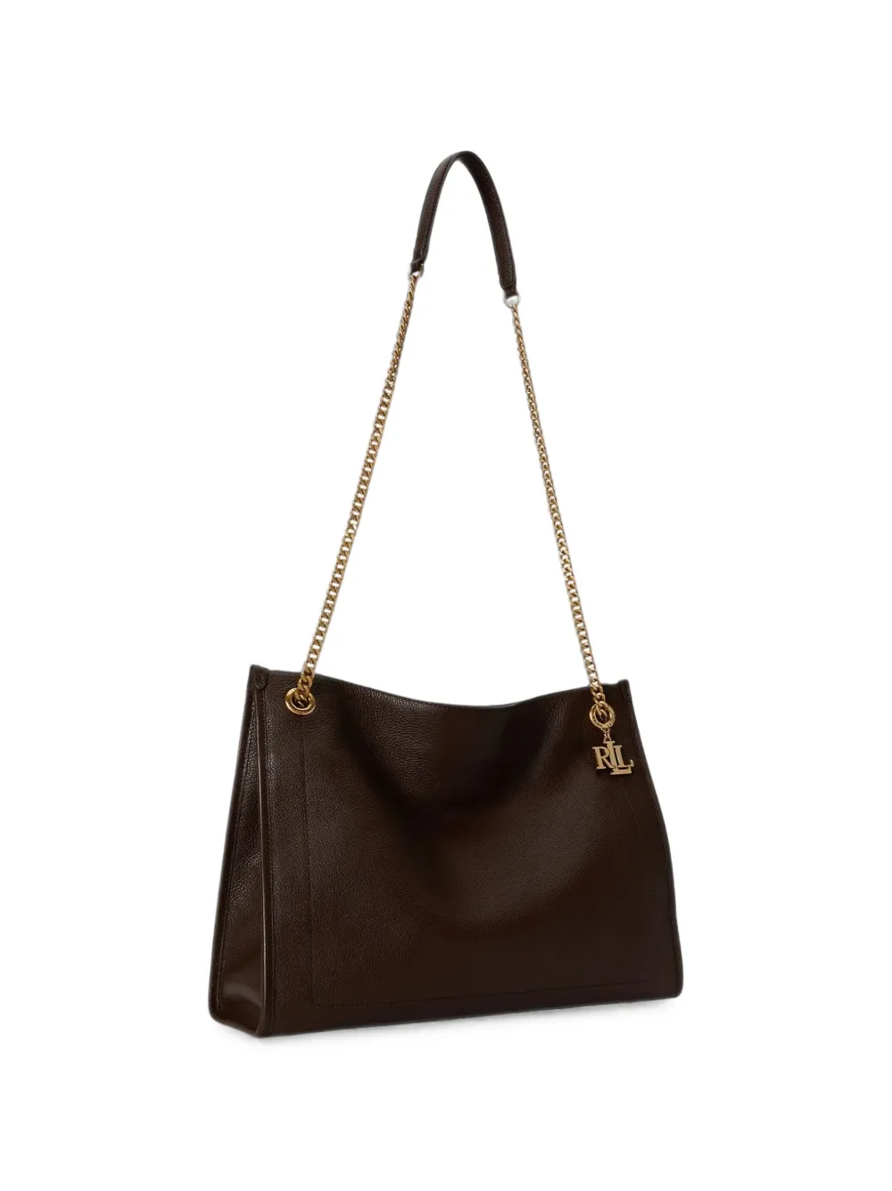 Lauren Ralph Lauren Bradley leren shopper Bruin