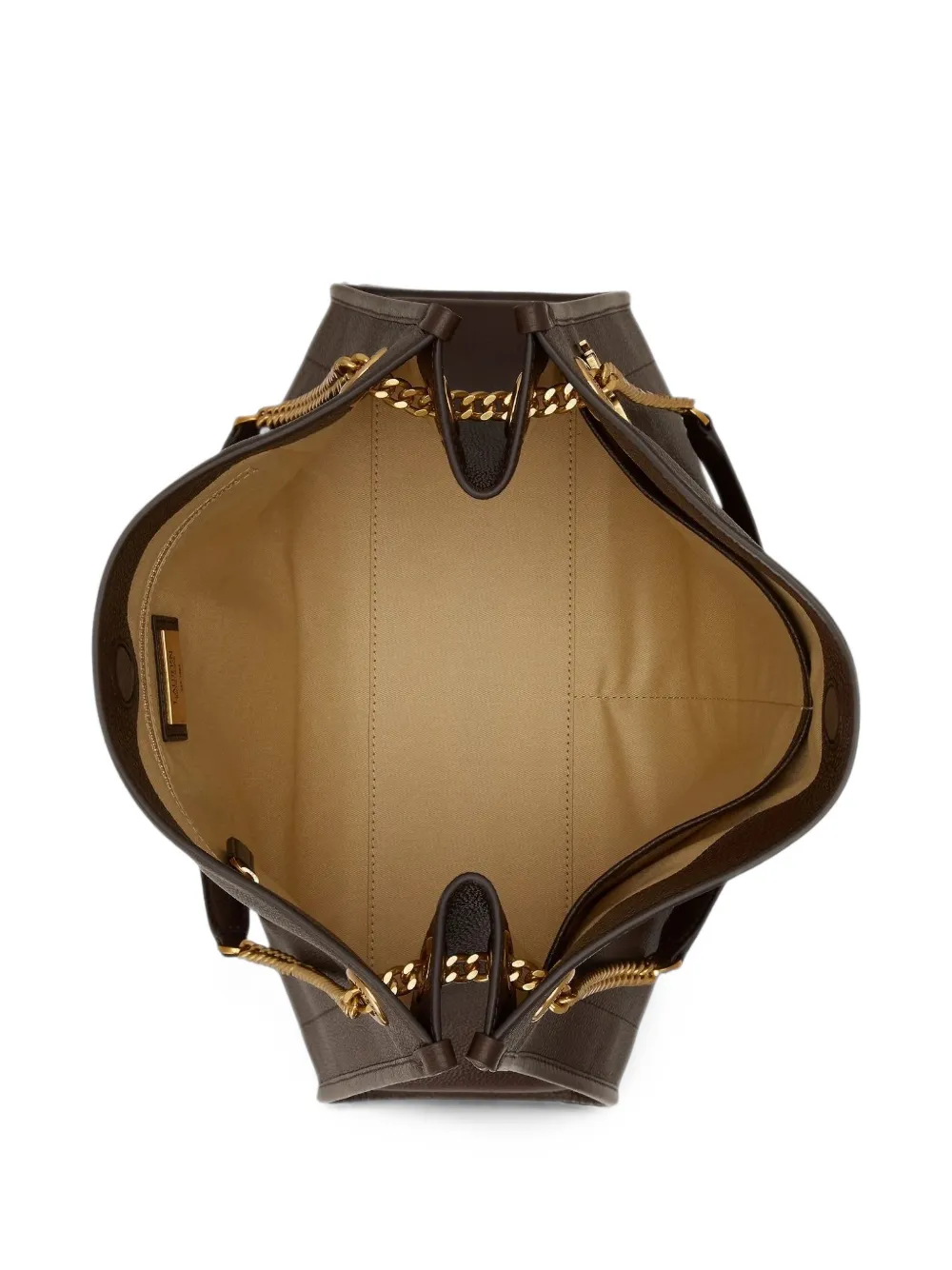 Lauren Ralph Lauren Bradley leren shopper Bruin