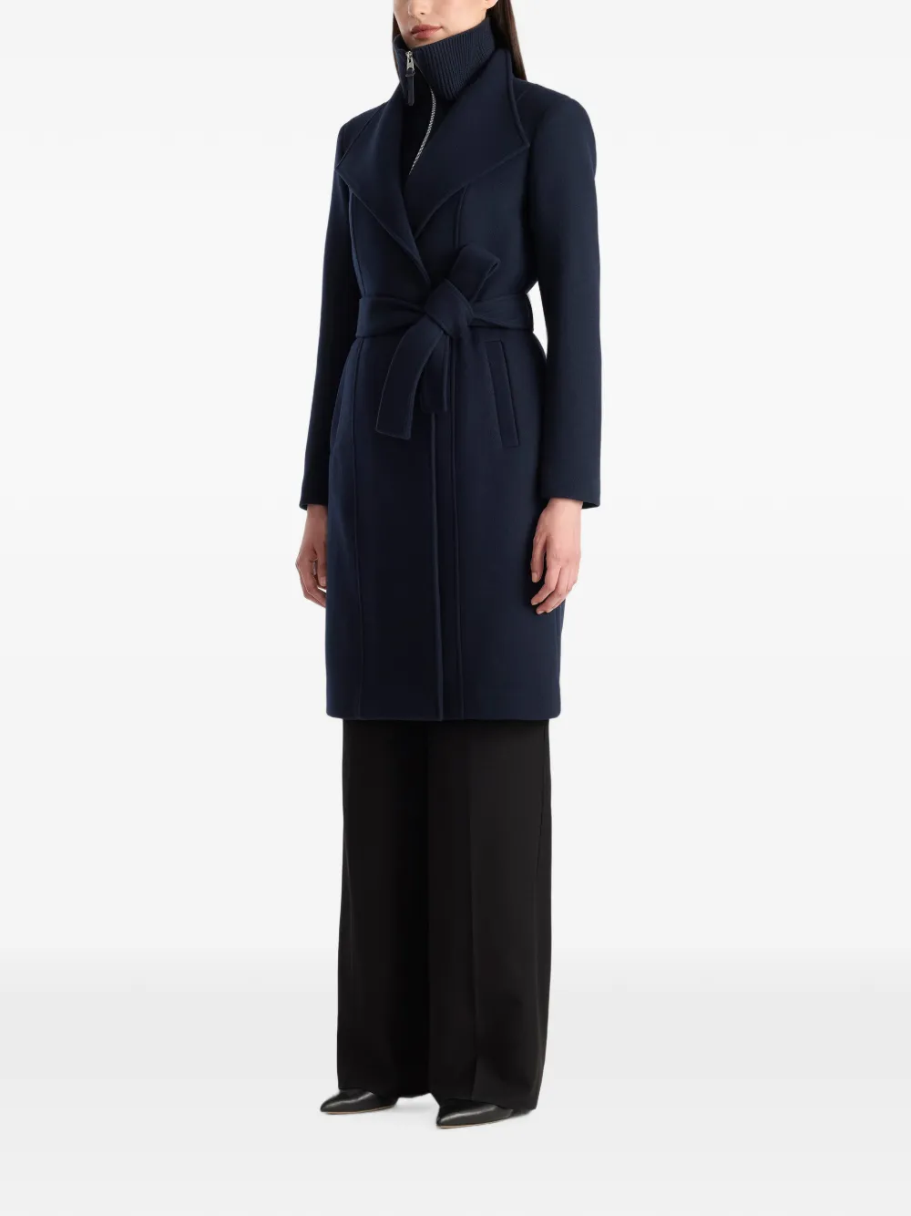 Mackage Norita-ZZ wollen jas met ceintuur Blauw