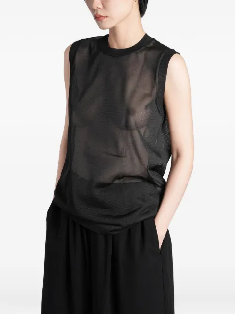 Comme Des Garçons sheer knit top