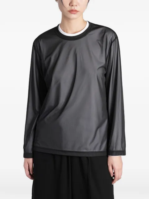 Comme Des Garçons sheer-mesh long-sleeve T-shirt
