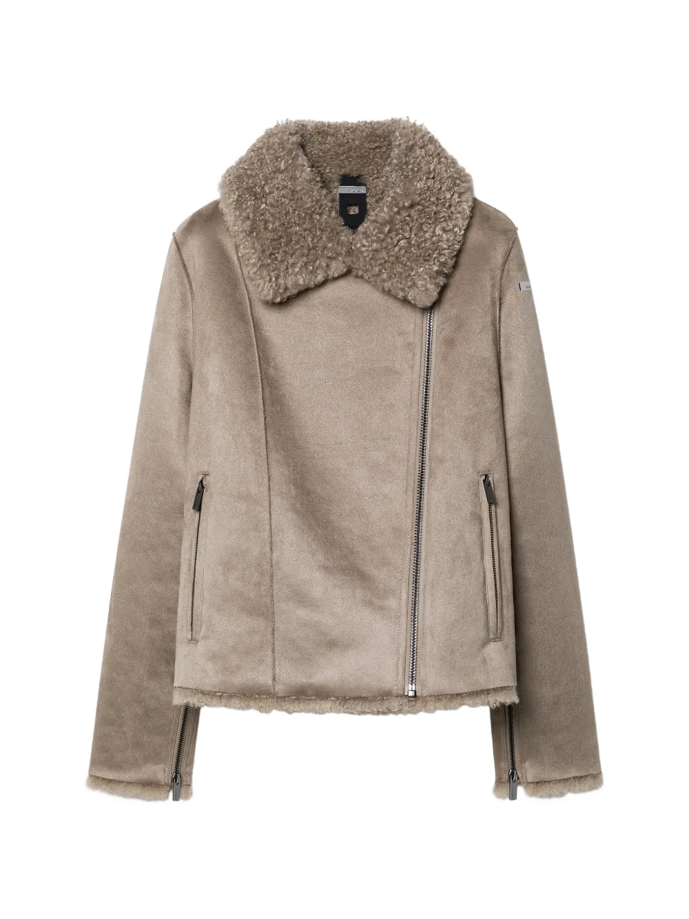 Rrd Shearling-collar Jacket In Neutral