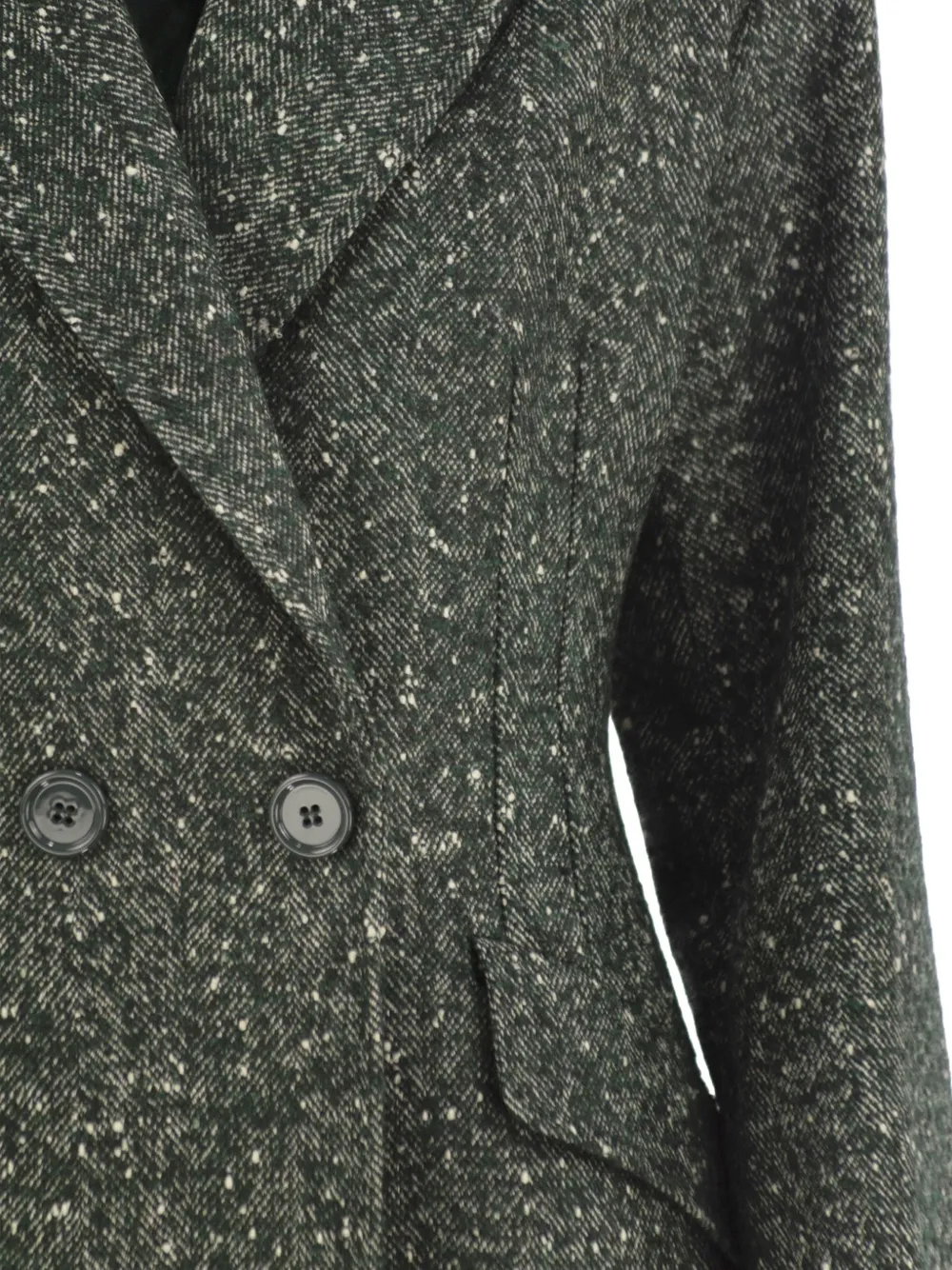 Max Mara Bouclé blazer met dubbele rij knopen Groen