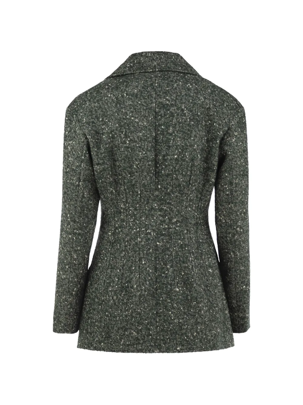 Max Mara Bouclé blazer met dubbele rij knopen Groen