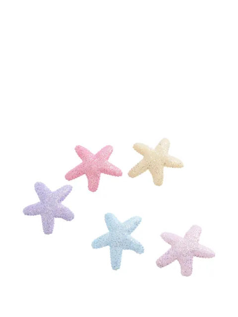 Mimi Tutu glitter-effect starfish hair clips (set of five)