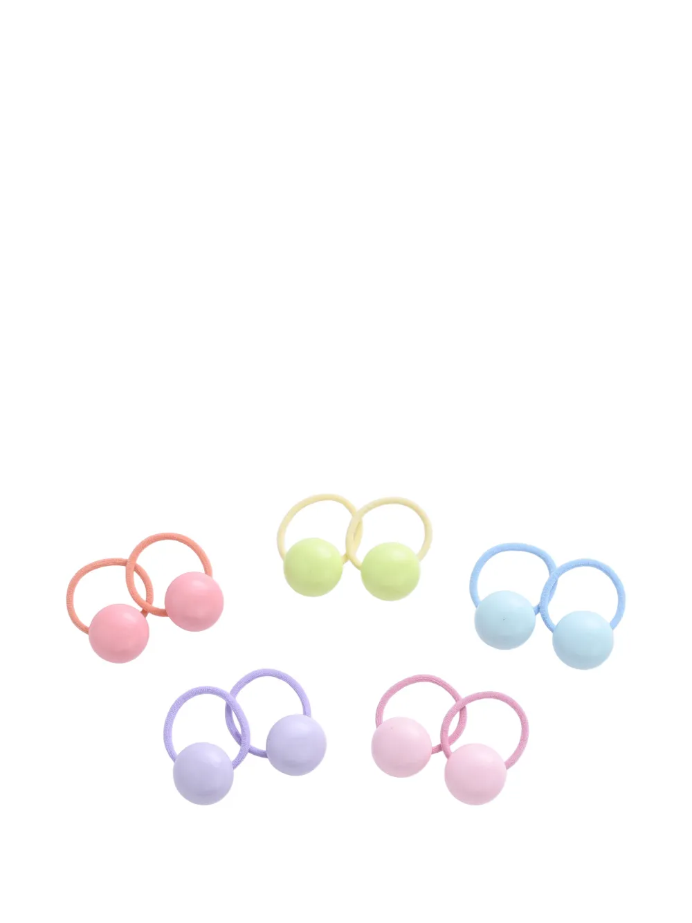 Mimi Tutu beaded hair ties (set of ten) - Pink