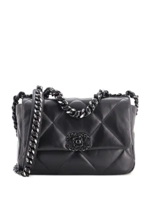 CHANEL Pre-Owned プレオウンド レザー ボストンバッグ | ブラック