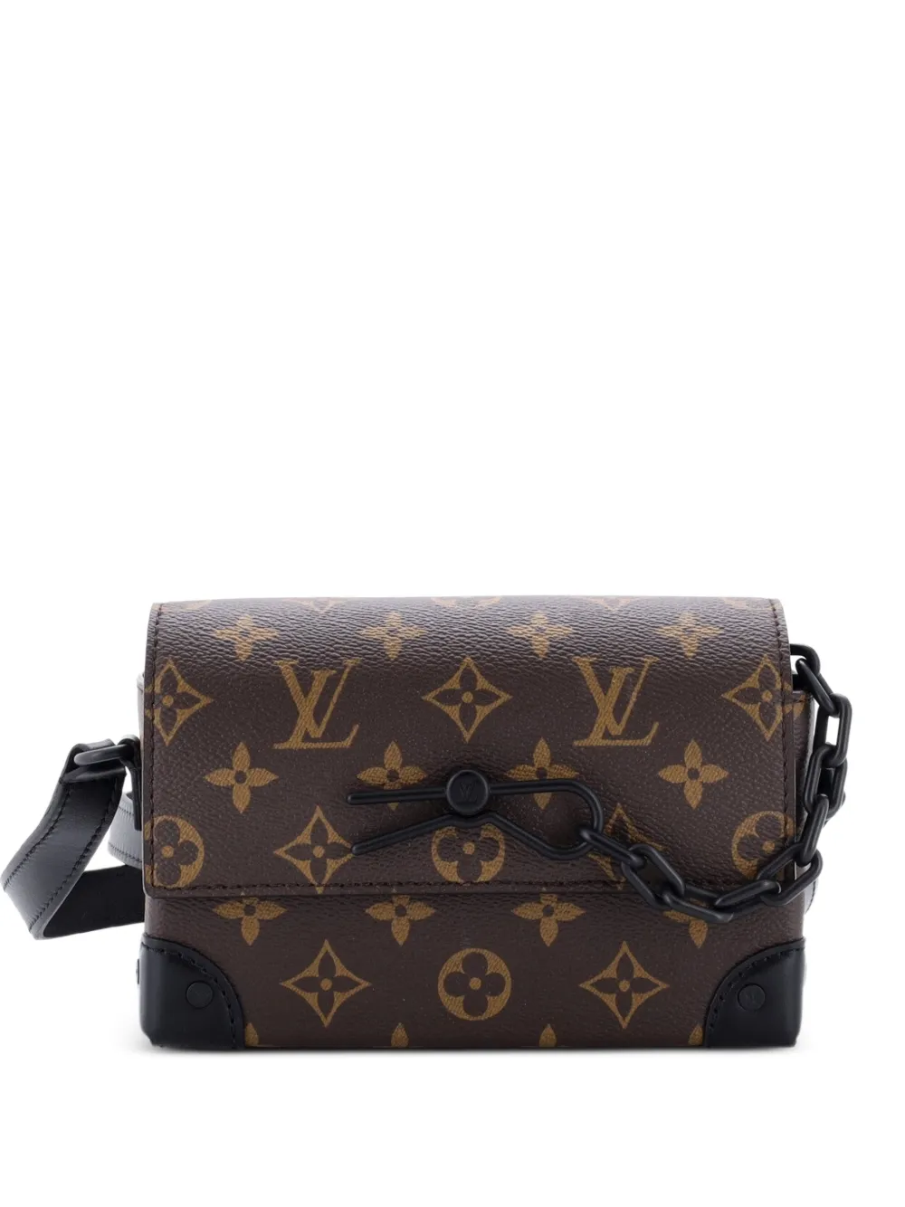 Louis Vuitton Pre-Owned Steamer Wearable Wallet Macassar Monogram Canvas with Leather crossbody bag - Schwarz