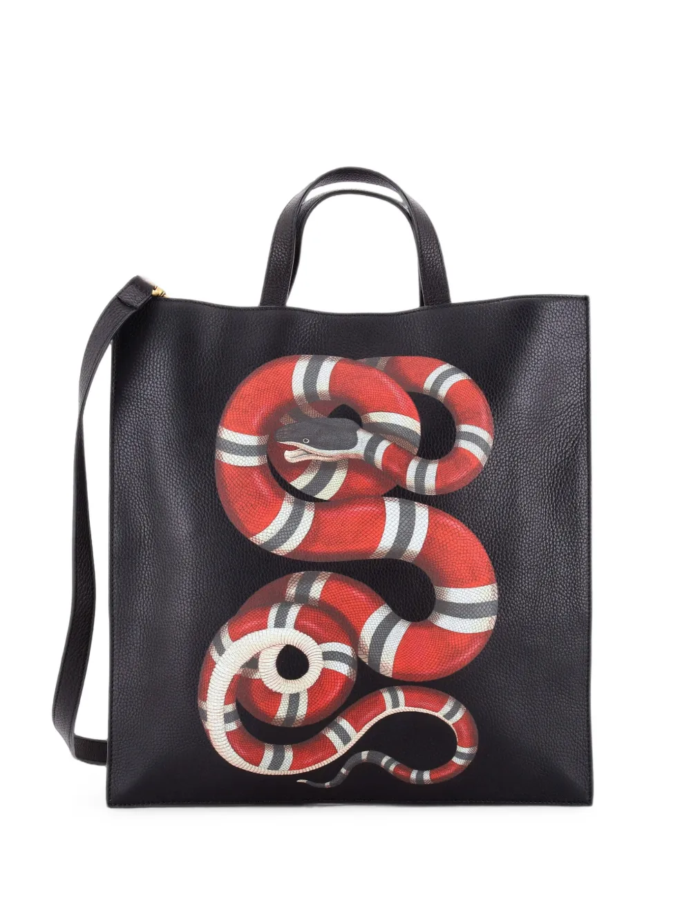 Gucci Pre-Owned Convertible Soft Open Printed Leather Tall tote bag - Schwarz