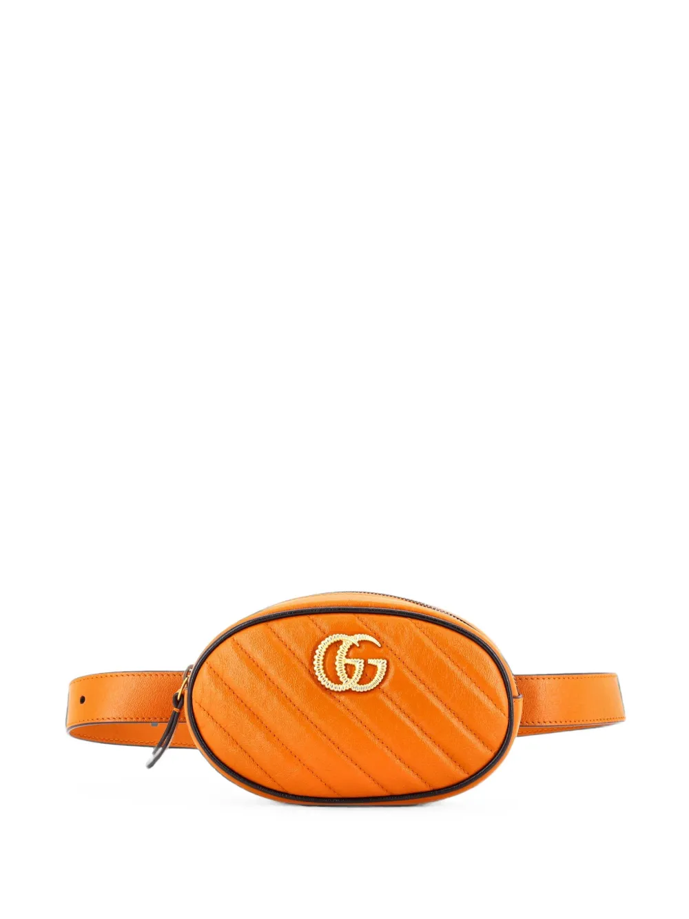 Gucci Pre-Owned sac banane en cuir matelassé à motif GG Marmont - Marron Gucci Pre-Owned sac banane en cuir matelassé à motif GG Marmont - Marron