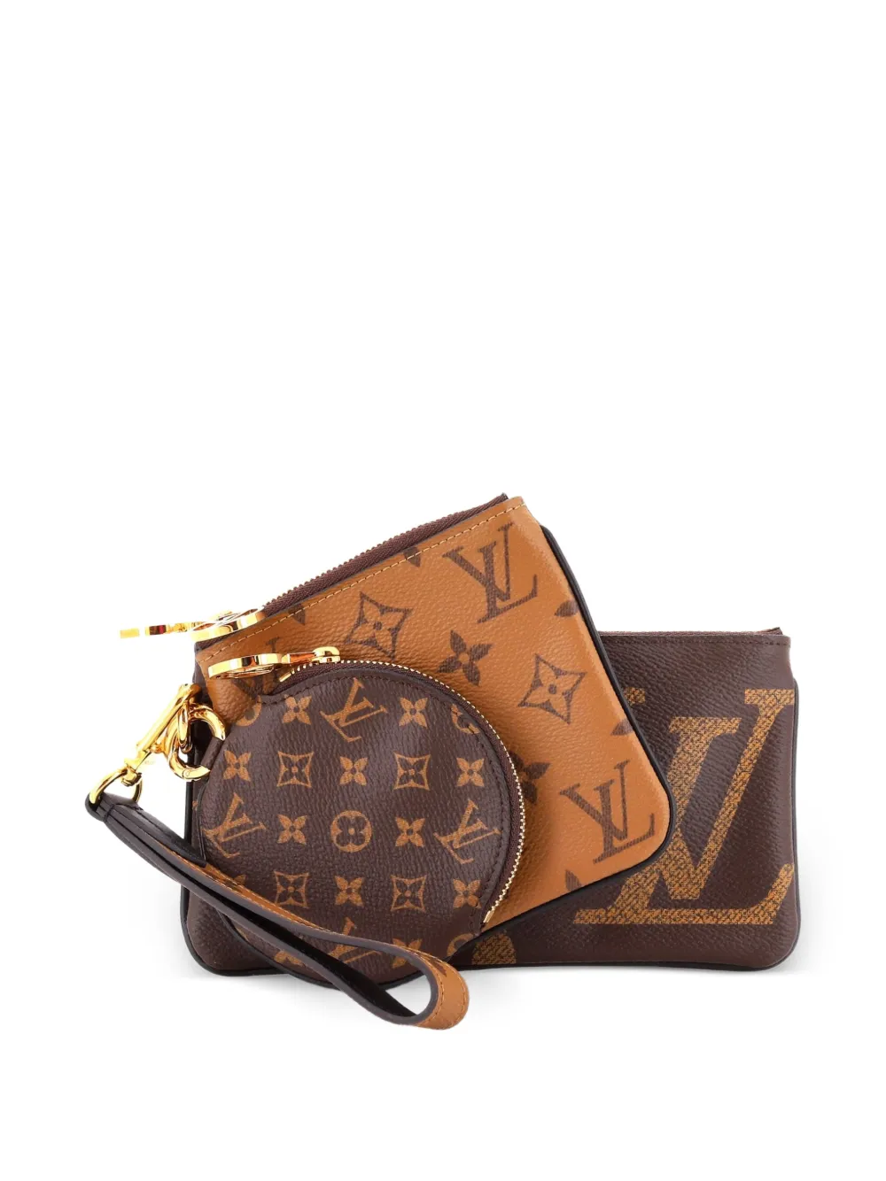 Louis Vuitton Pre-Owned Trio Pouch Set Reverse Monogram Giant clutch bag - Brown