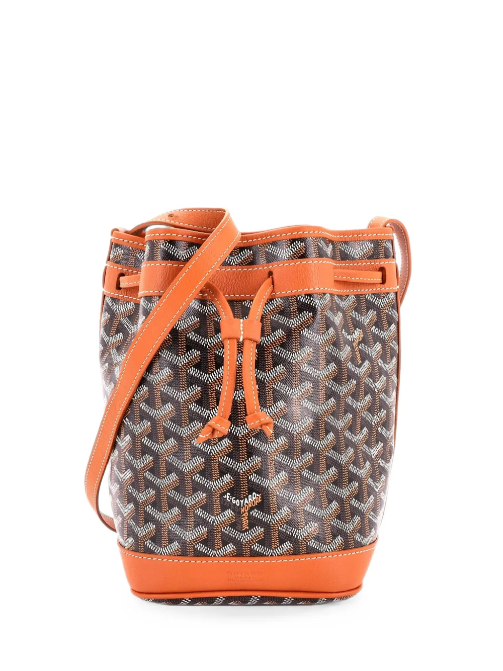 Goyard Pre-Owned sac seau Petit Flot Coated Canvas PM - Marron Goyard Pre-Owned sac seau Petit Flot Coated Canvas PM - Marron