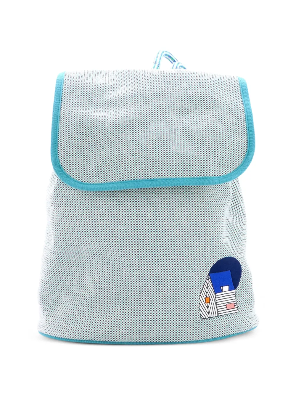 Hermès Pre-Owned Les Cabanes Embroidered Toile backpack - Blue