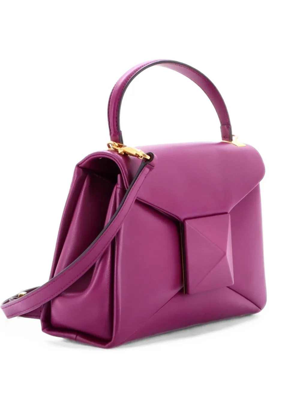 Valentino Garavani Pre-Owned One Stud Top Handle Flap Bag Leather Small shoulder bag - Violett