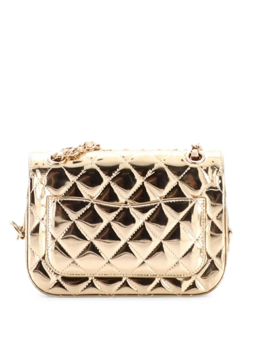 CHANEL Pre-Owned Hollywood Boulevard Flap Bag with Star Coin Purse Quilted Metallic Leather Mini shoulder bag - Oro