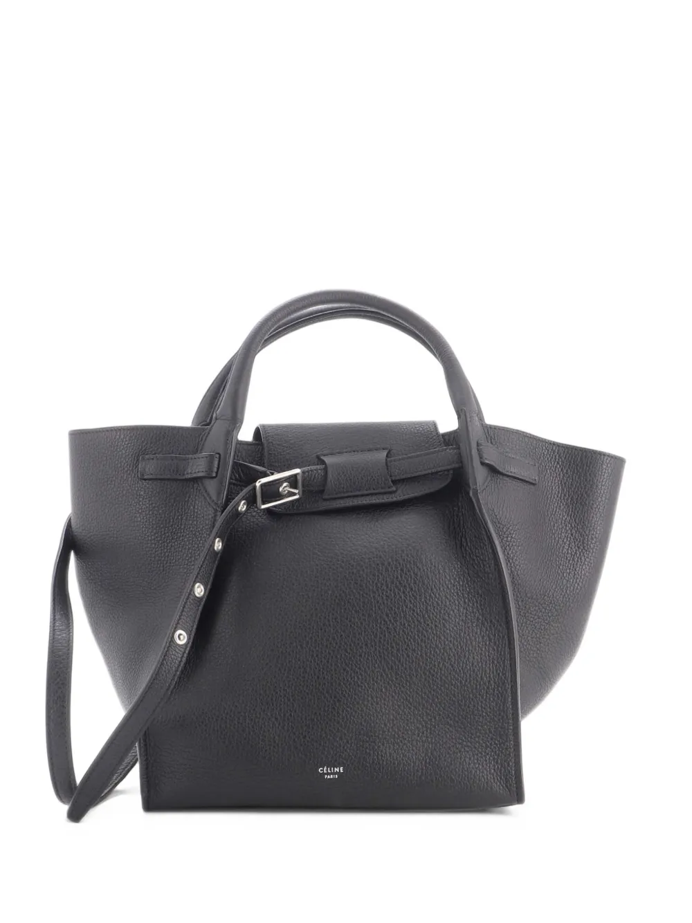 Celine Pre-Owned Kleine Big Bag Satchel-Tasche aus gekörntem Kalbsleder - Schwarz