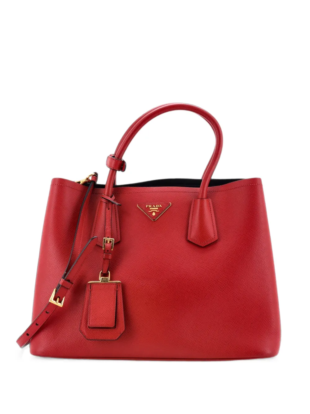 Prada Pre-Owned Cuir Double Saffiano Leather Medium tote bag - Rosso