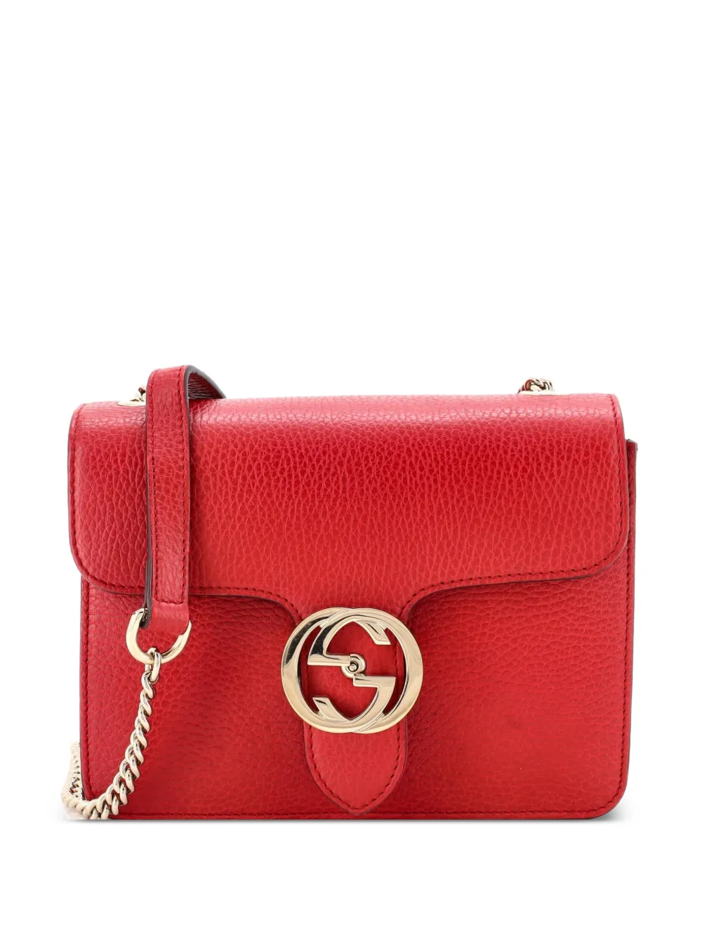 Gucci Pre-Owned Interlocking Leather Small shoulder bag - Red