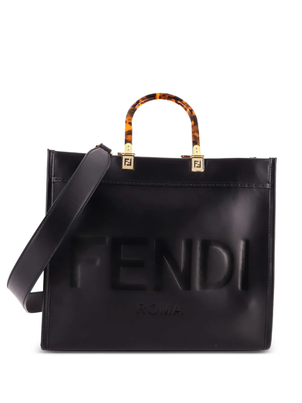 Fendi Pre-Owned Sunshine Shopper Leather Medium tote bag - Schwarz